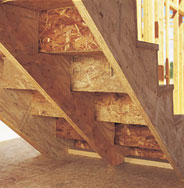 Stair stringers made from TimberStrand LSL are straight, true and consistent. This makes installing them fast and accurate.